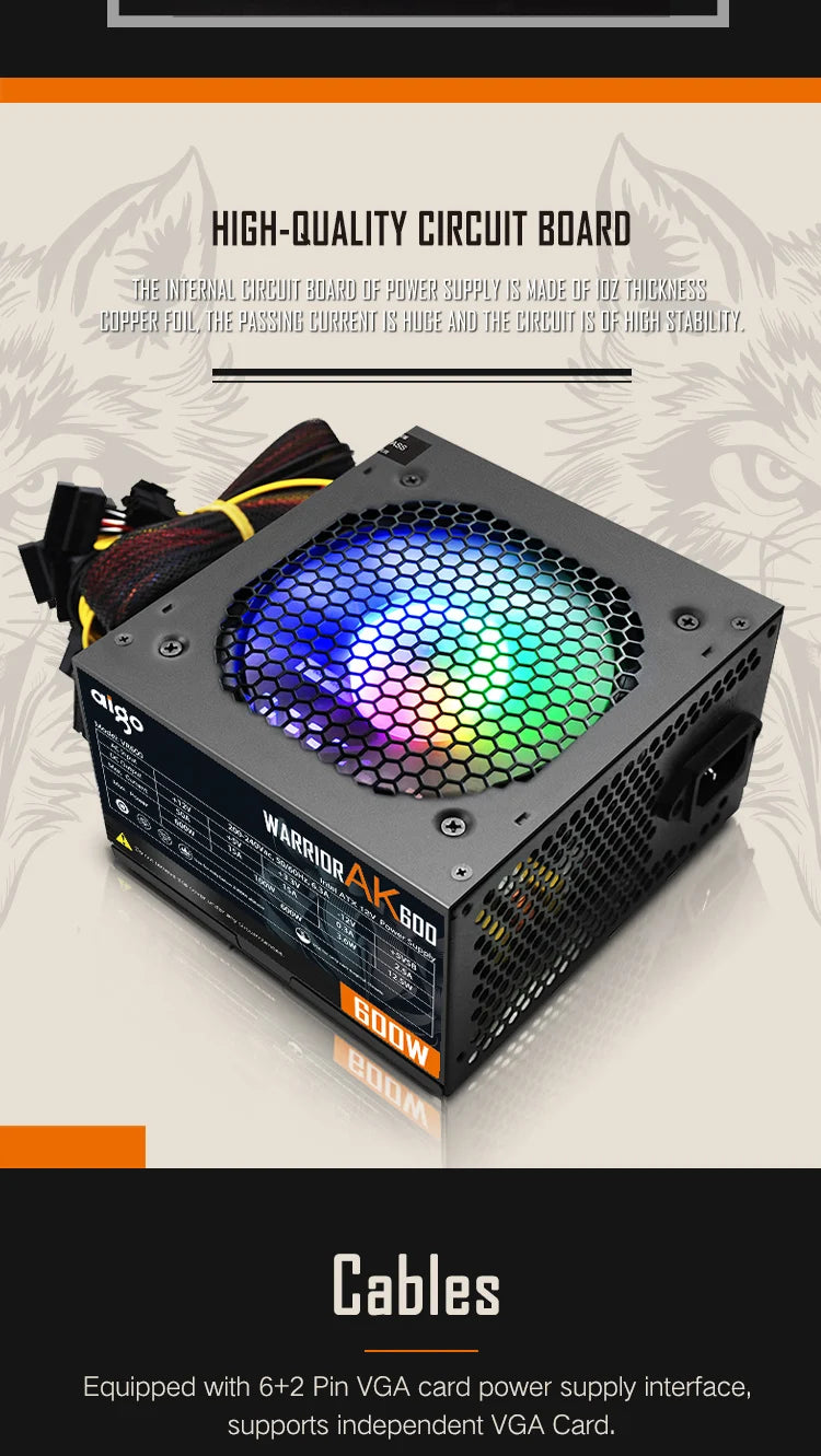AK Gaming PC Power Supply