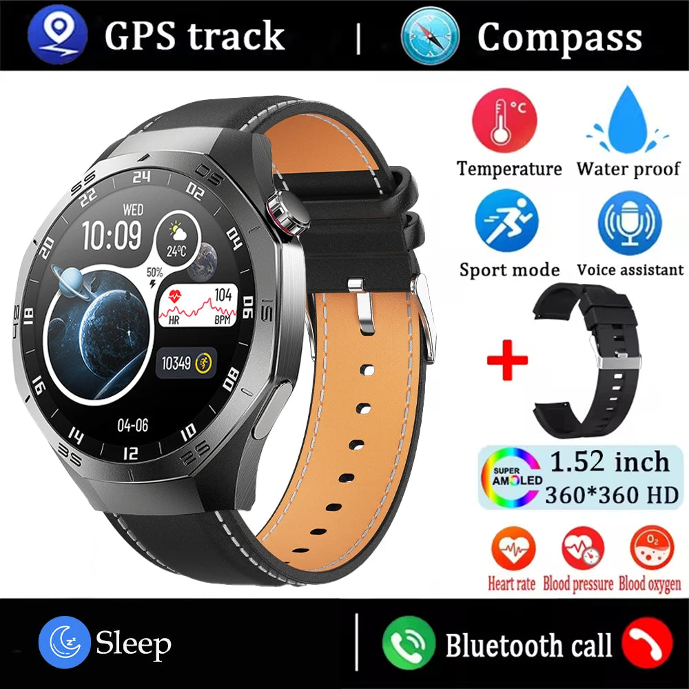 2025 Smartwatch with AMOLED Display, GPS & Bluetooth Calls