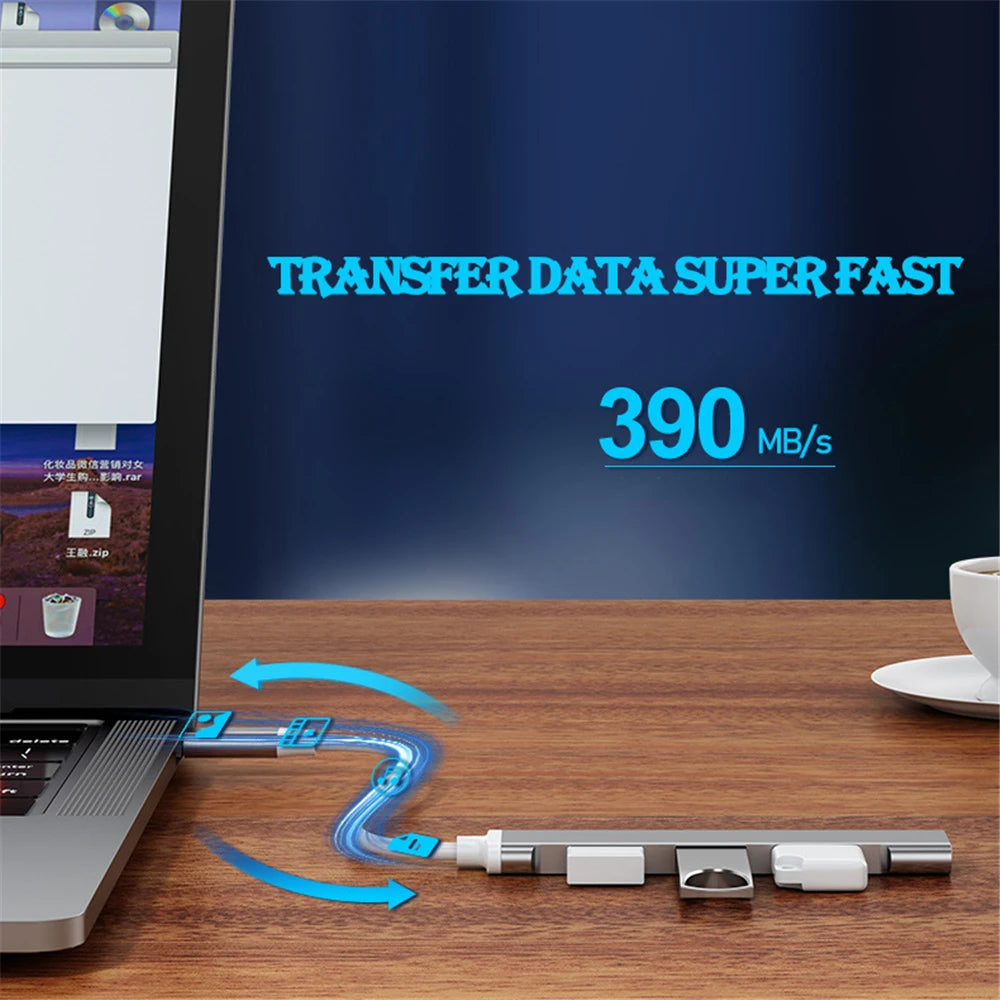 4-Port USB 3.0 Hub Type-C Splitter