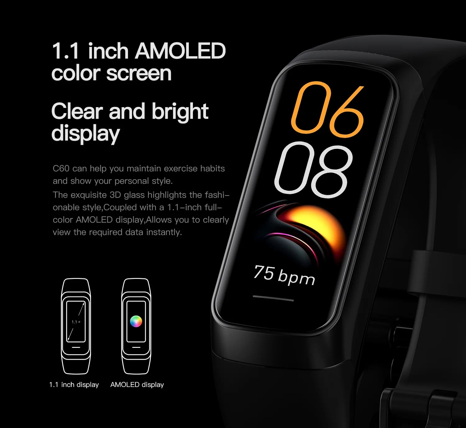 AMOLED Smart Fitness Bracelet