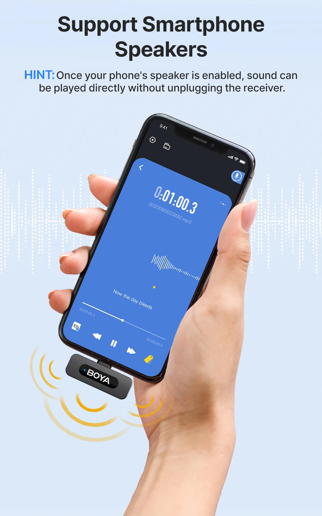 BY-V3 Wireless Lavalier Microphone