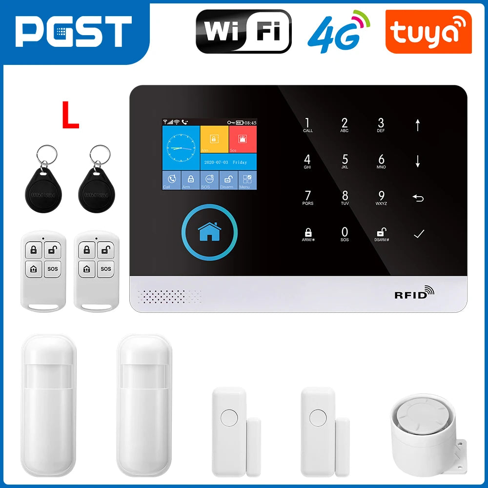 PGST 103 4G WiFi GSM Home Security System with PIR Motion Sensor