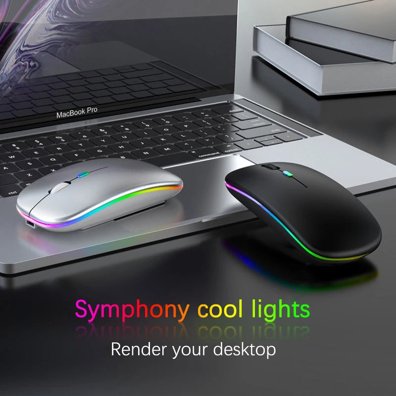 Rechargeable Bluetooth & USB RGB Mouse