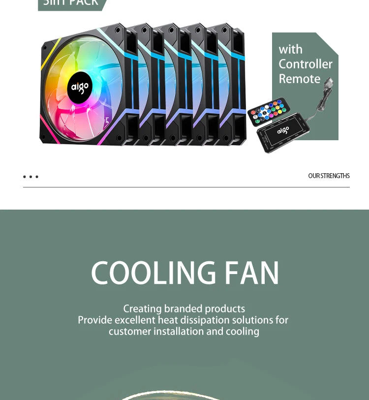 AM12 120mm ARGB PC Cooling Fan Kit