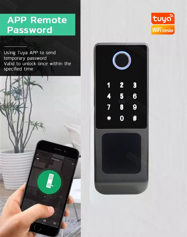 Tuya WiFi Fingerprint Smart Door Lock
