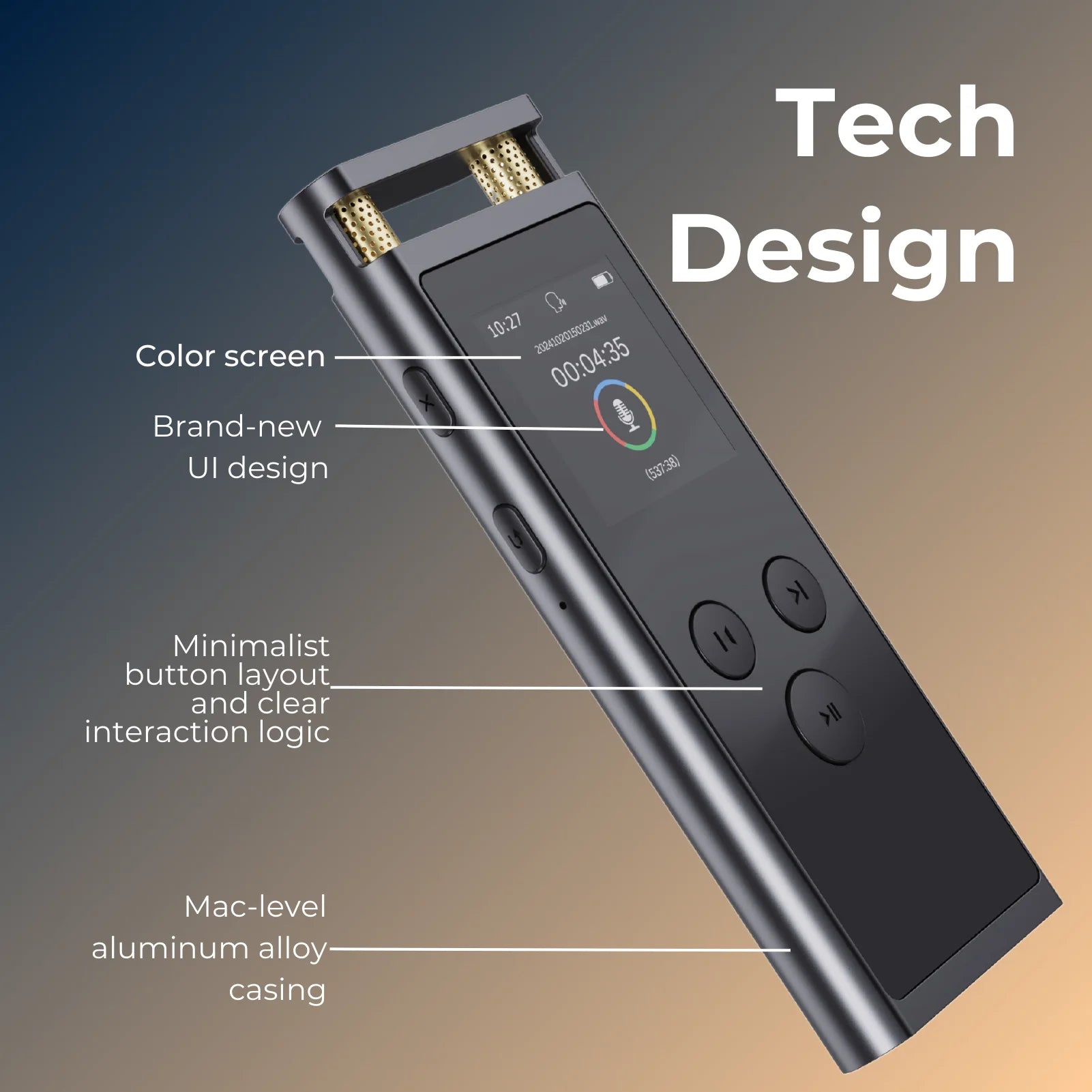 AI Voice Recorder 64GB