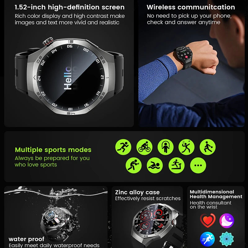 2025 Smartwatch with AMOLED Display, GPS & Bluetooth Calls