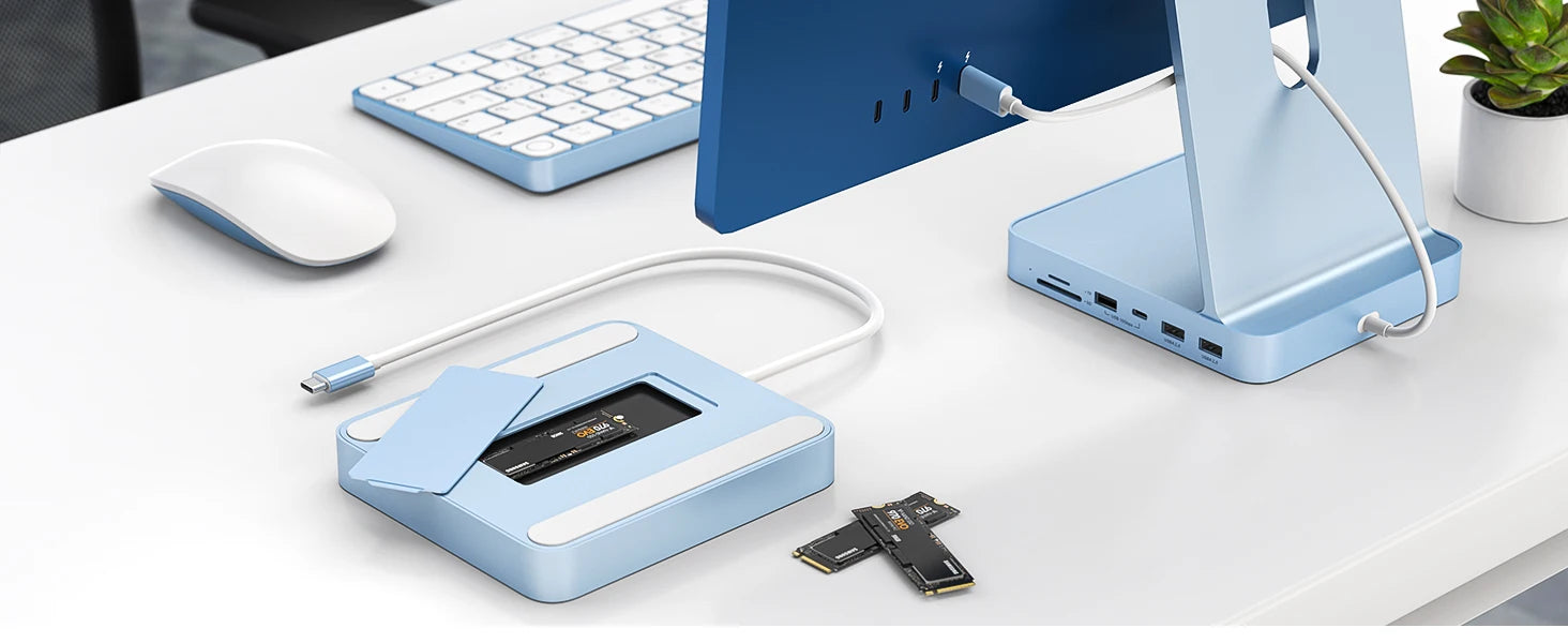 Minisopuru USB-C Hub for iMac 24" (2021–2024) with NVMe SSD Support