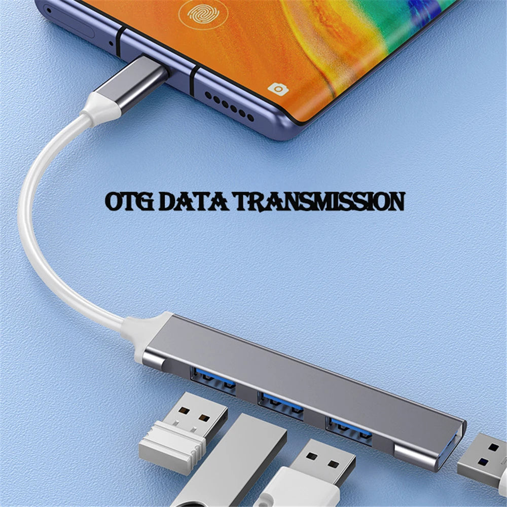 4-Port USB 3.0 Hub Type-C Splitter