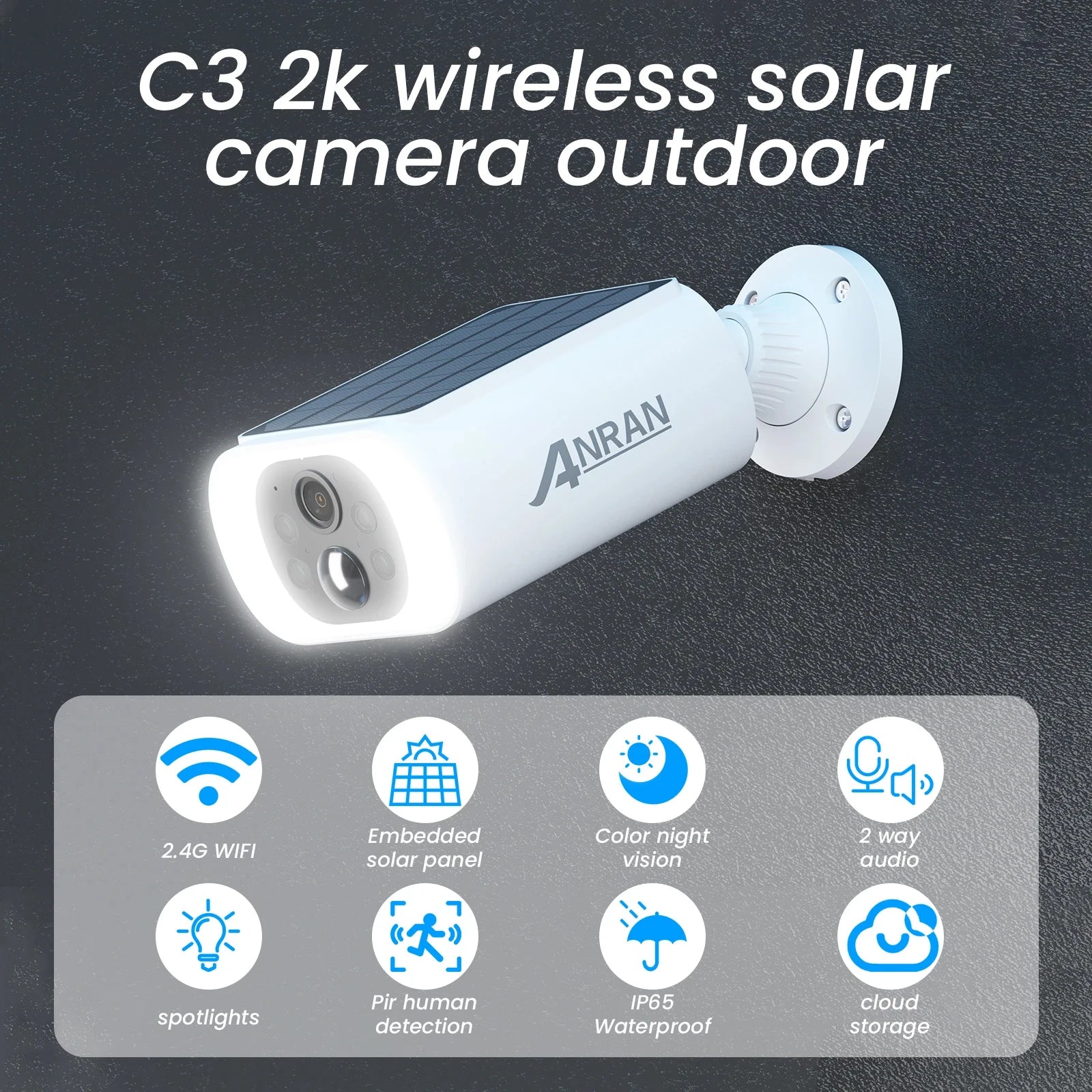 Solar WiFi Outdoor Security Camera Set