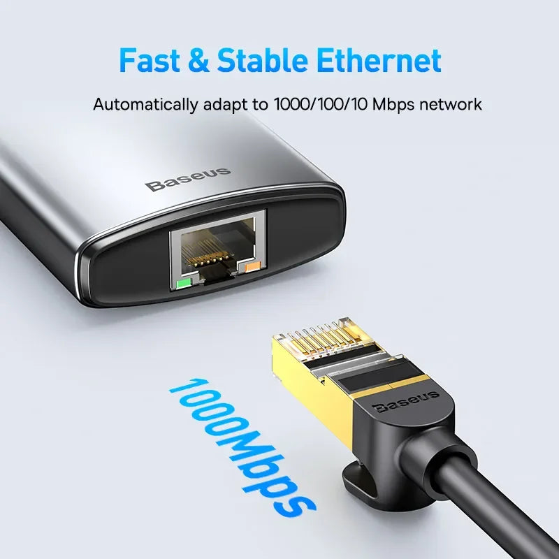 Baseus 4K 60Hz USB-C Hub with Ethernet & 100W PD Adapter
