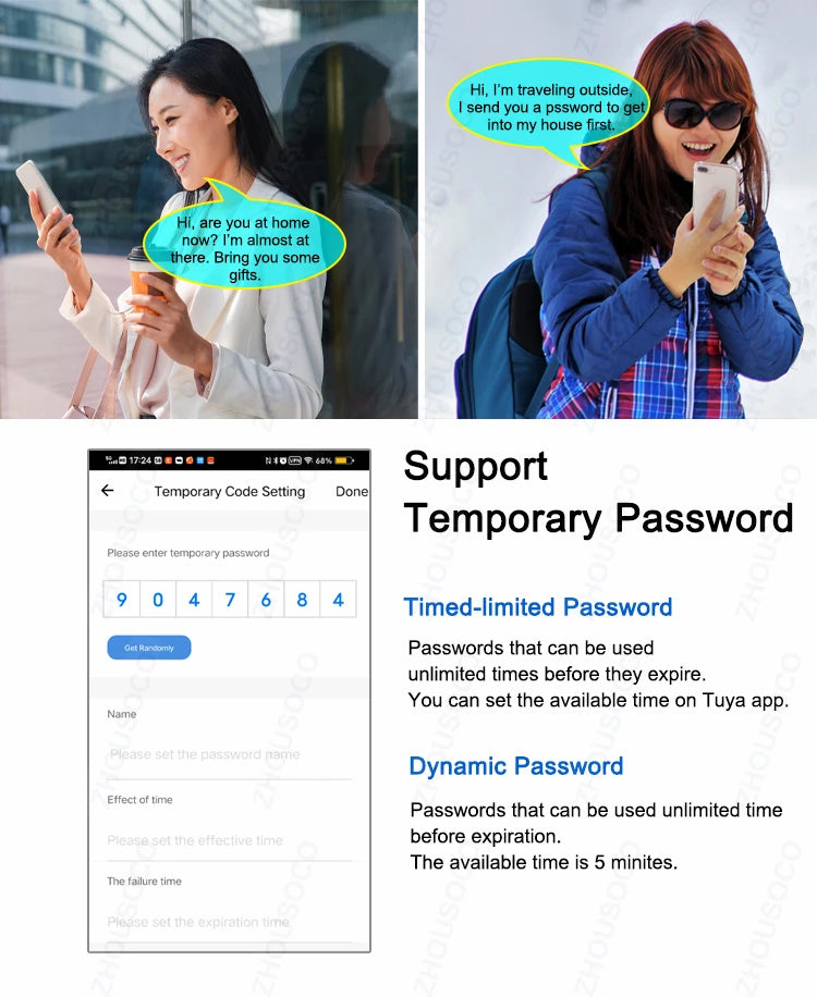Tuya WiFi Fingerprint Smart Door Lock
