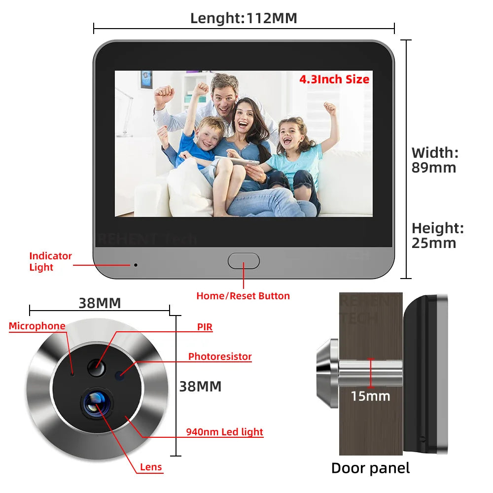 Tuya Smart Digital Peephole Camera