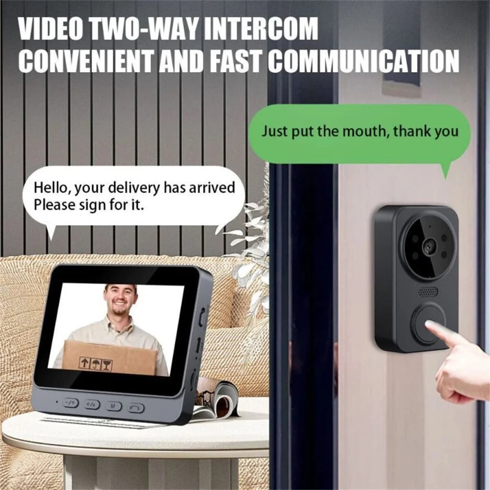 Wireless Smart Video Doorbell Camera with Night Vision & WiFi