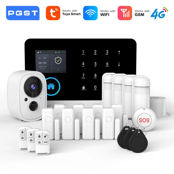 PGST 103 4G WiFi GSM Home Security System with PIR Motion Sensor