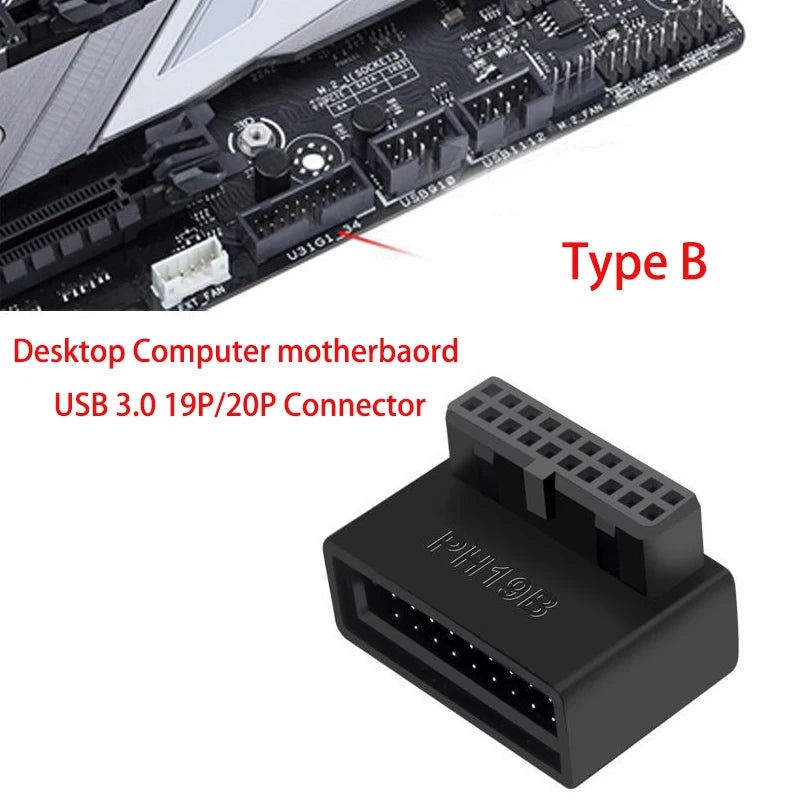 USB 3.0 19/20-Pin Motherboard Header Adapter