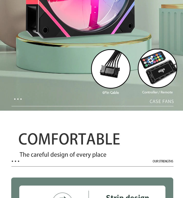 AM12 120mm ARGB PC Cooling Fan Kit