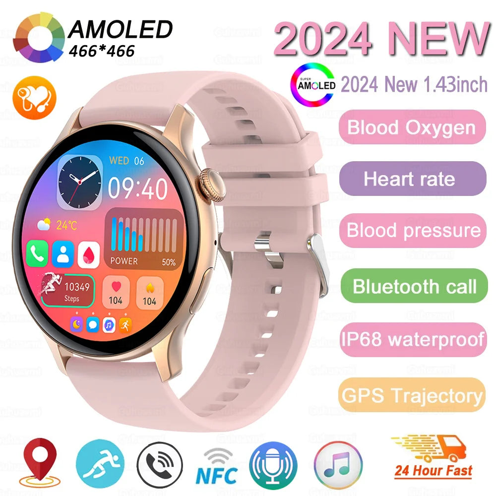 2024 GPS AMOLED Smartwatch for Women
