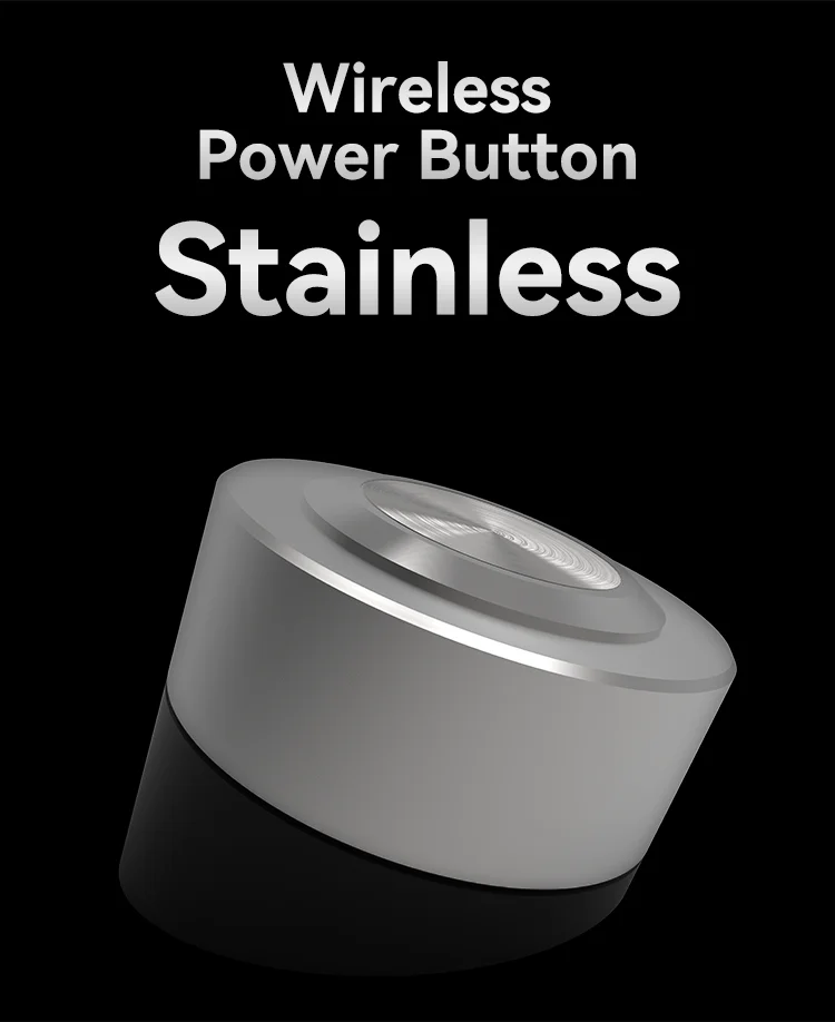 Wireless Metal PC Power Button Switch with USB Support