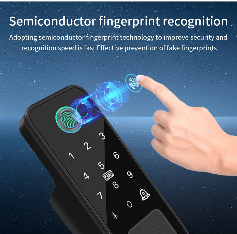 Bluetooth Tuya Smart Fingerprint Door Lock