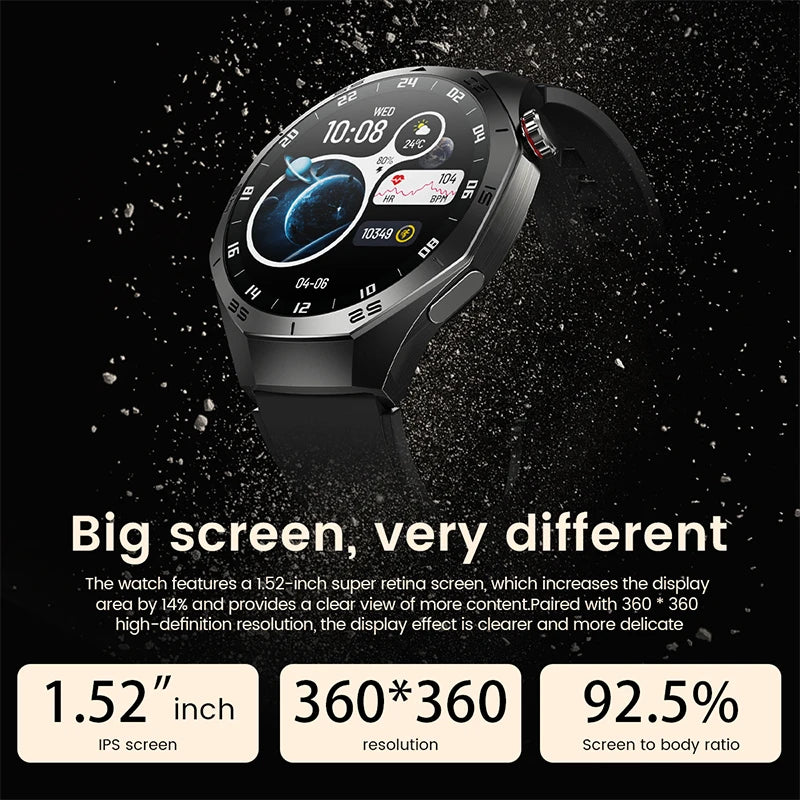 2025 Smartwatch with AMOLED Display, GPS & Bluetooth Calls
