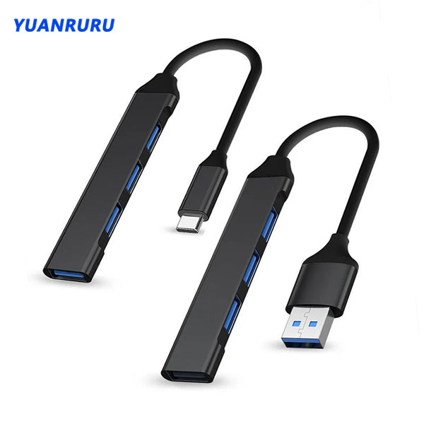 4-Port USB 3.0 Hub Type-C Splitter