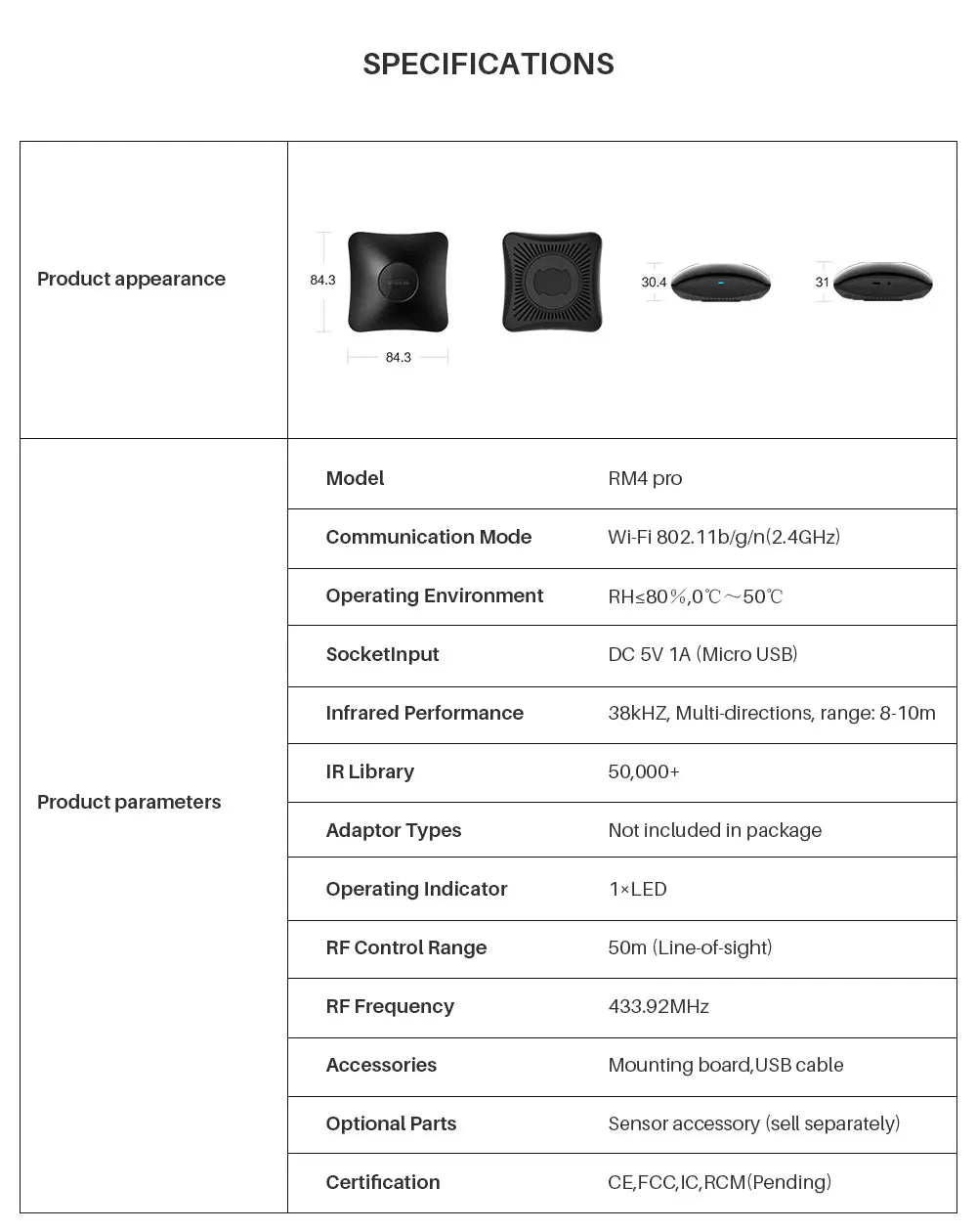 RM4 Pro Smart Universal Remote