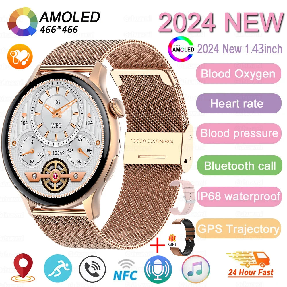 2024 GPS AMOLED Smartwatch for Women