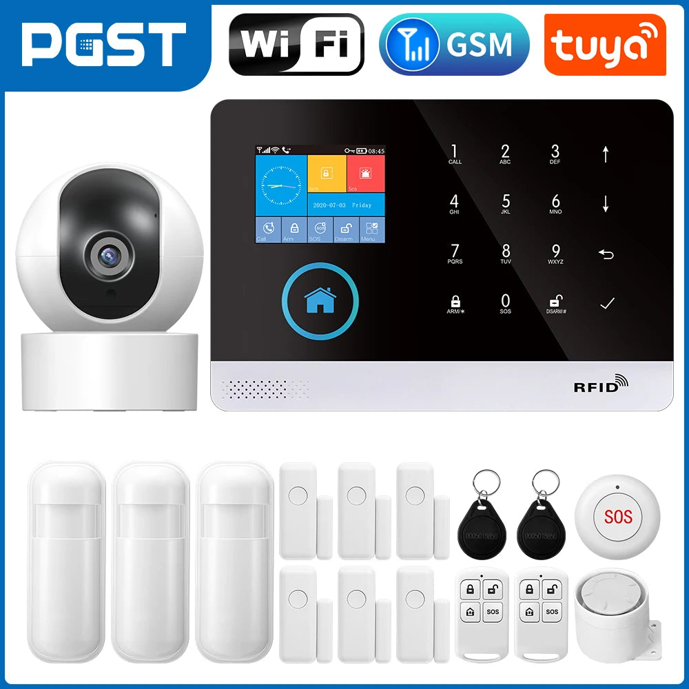 PGST 103 4G WiFi GSM Home Security System with PIR Motion Sensor