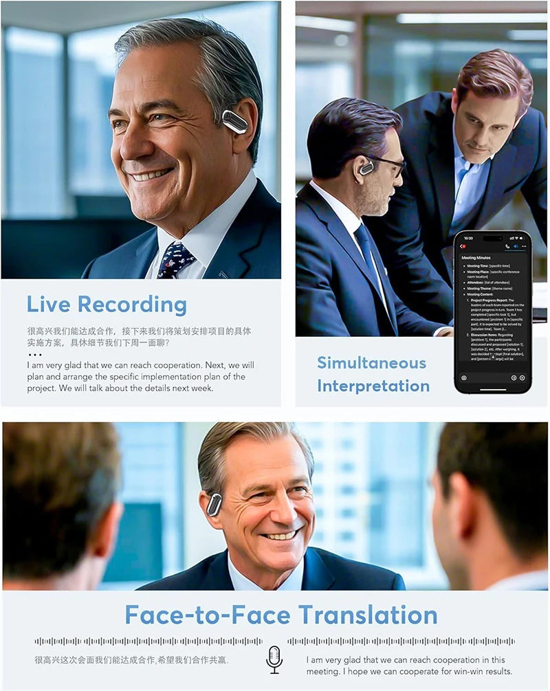 AI Real-Time Translator Earbuds