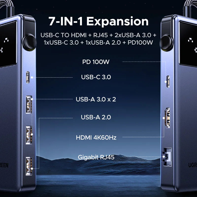 Uno 7-in-1 USB-C Hub Docking Station