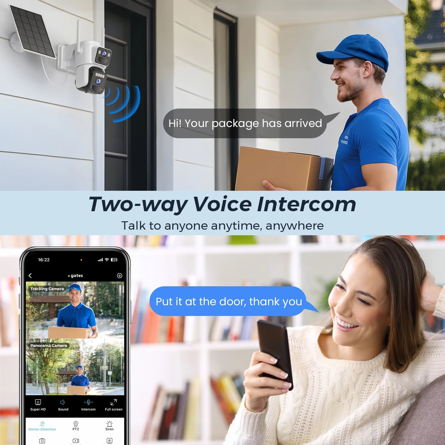 8MP Dual-Lens Solar WiFi Security Camera