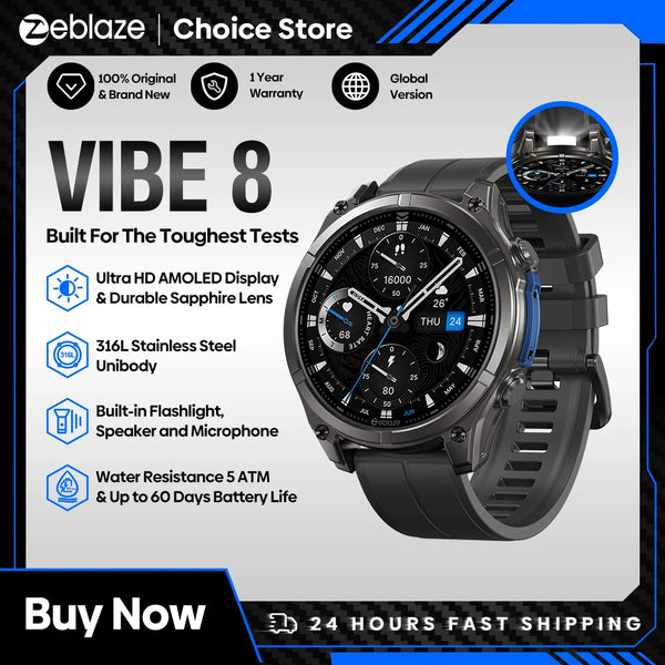 VIBE 8 AMOLED Smartwatch