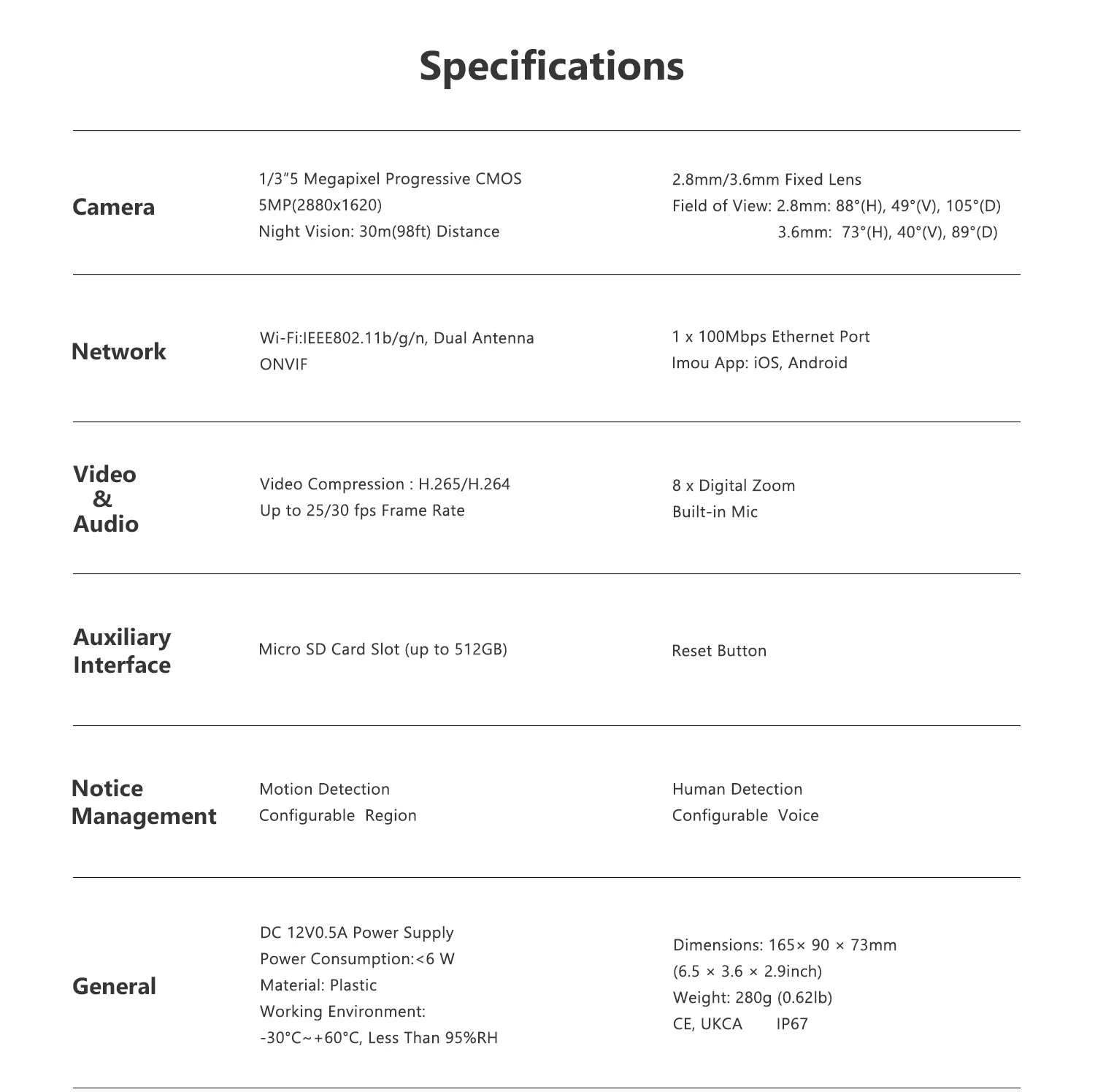 Bullet 2E 5MP Full-Color WiFi Camera