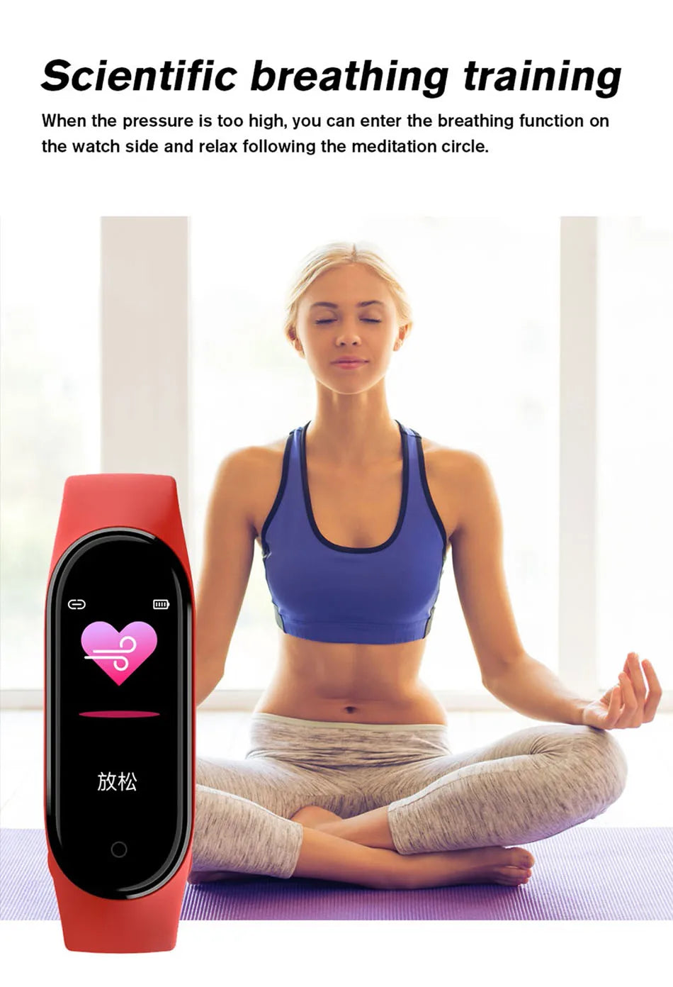 M6 Smart Watch Fitness Tracker with Heart Rate & BP Monitor