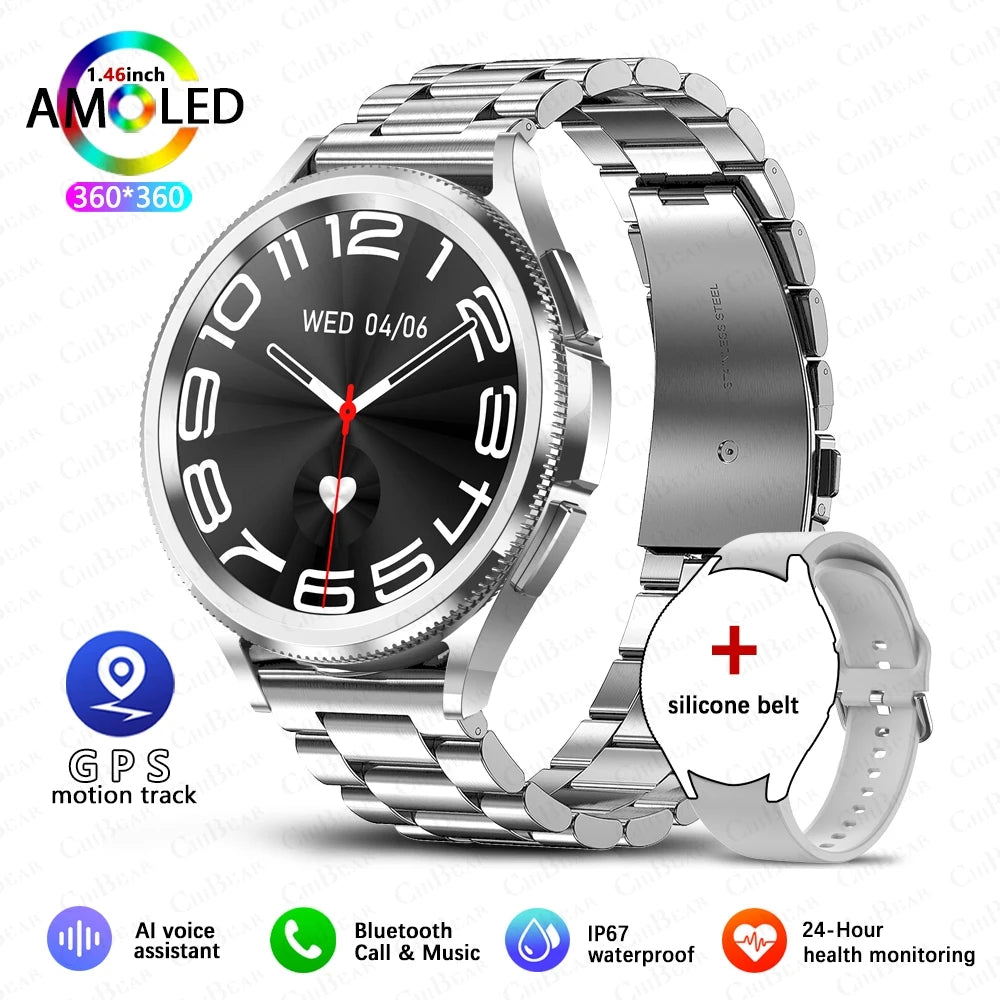 Smart Watch 6 Classic Bluetooth Call Fitness & Health Tracker