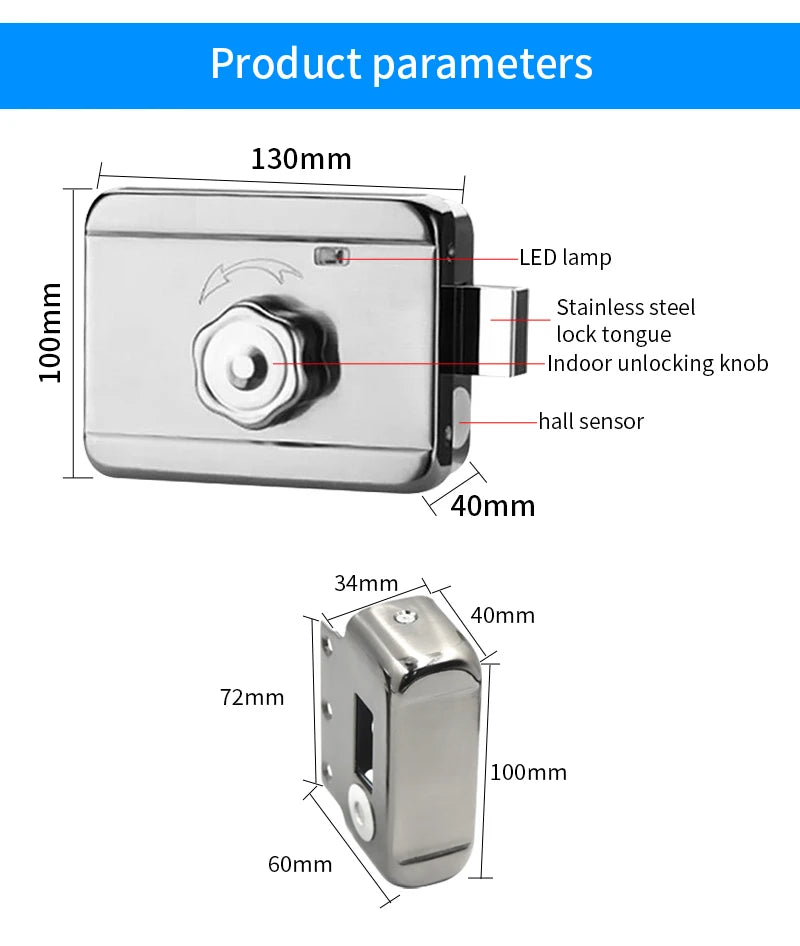Bluetooth Tuya Smart Fingerprint Door Lock