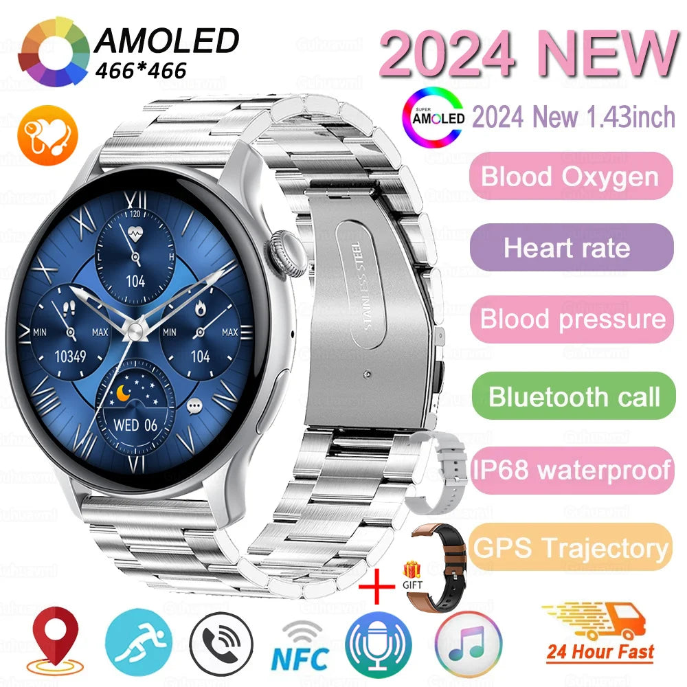 2024 GPS AMOLED Smartwatch for Women