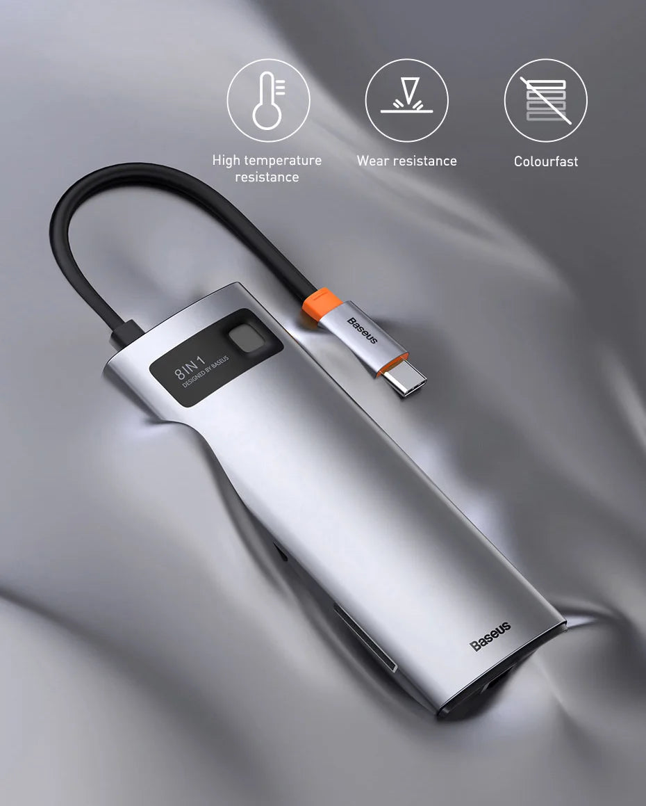 Baseus 4K 60Hz USB-C Hub with Ethernet & 100W PD Adapter
