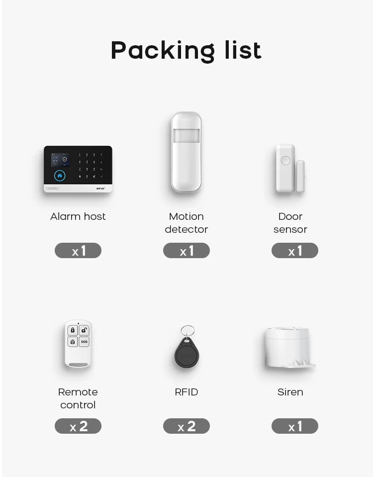 PGST 103 4G WiFi GSM Home Security System with PIR Motion Sensor