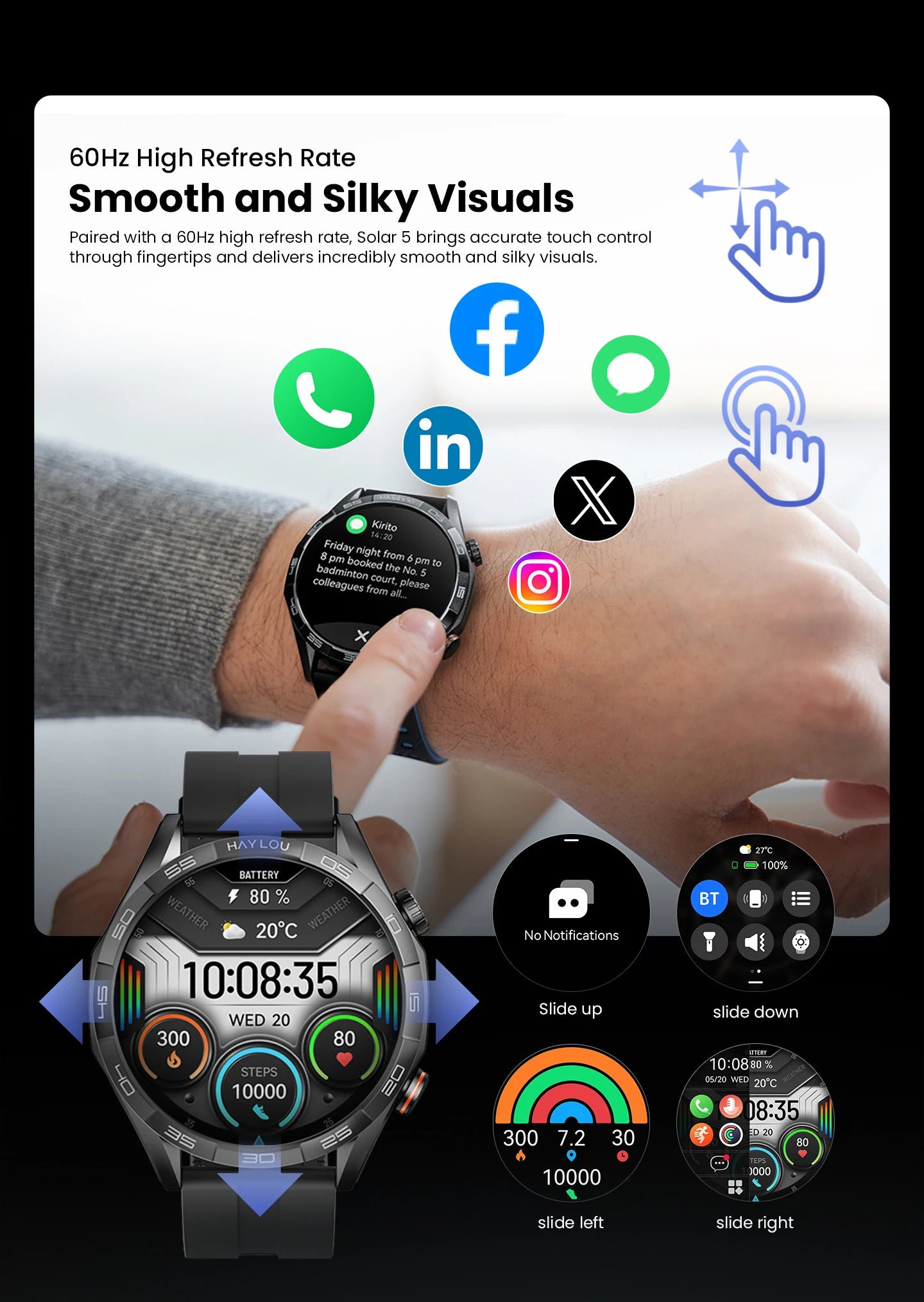 Solar 5 Voice Calling Smartwatch