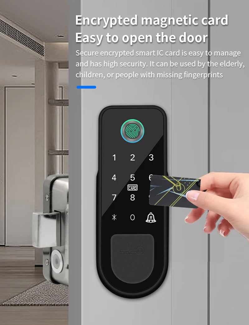 Bluetooth Tuya Smart Fingerprint Door Lock