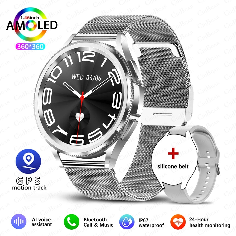 Smart Watch 6 Classic Bluetooth Call Fitness & Health Tracker