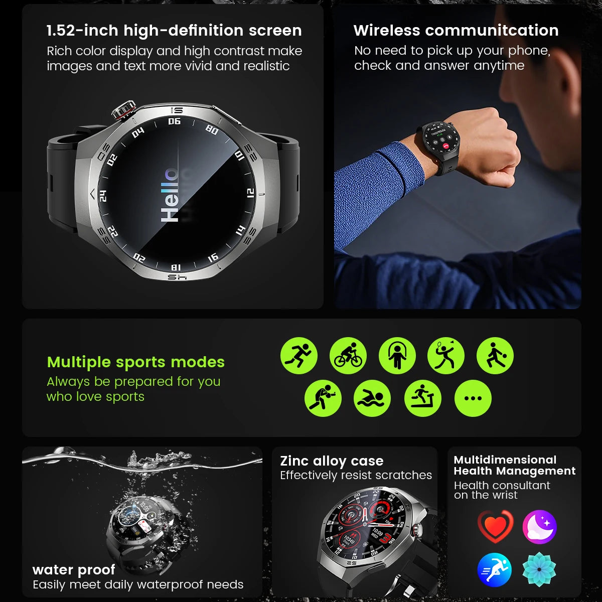2025 Smartwatch with AMOLED Display, GPS & Bluetooth Calls