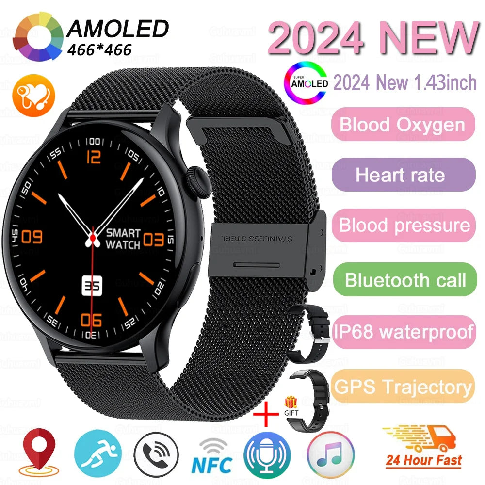 2024 GPS AMOLED Smartwatch for Women
