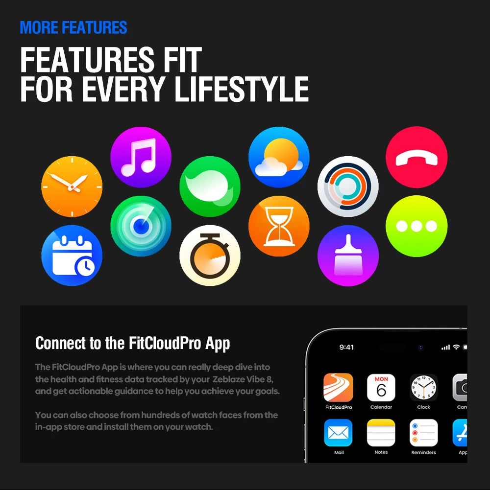 VIBE 8 AMOLED Smartwatch