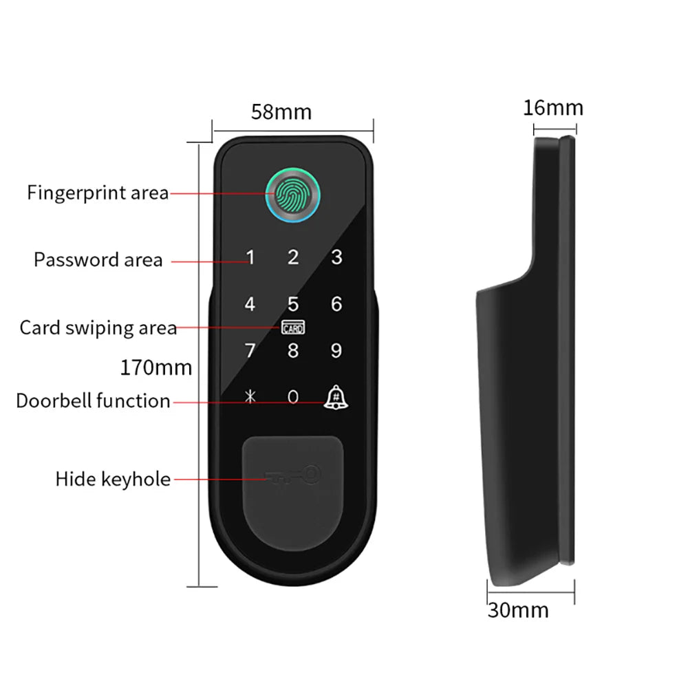 Bluetooth Tuya Smart Fingerprint Door Lock