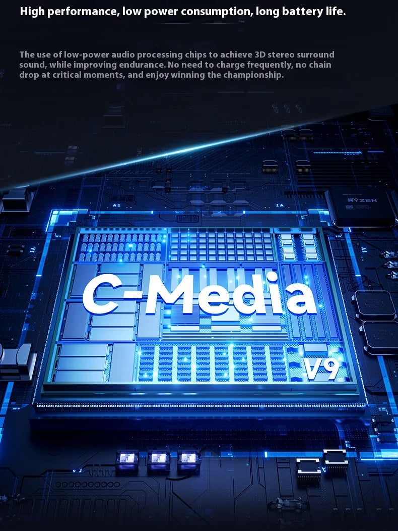 MCHOSE V9 Pro Tri-Mode Gaming Headphones with ANC