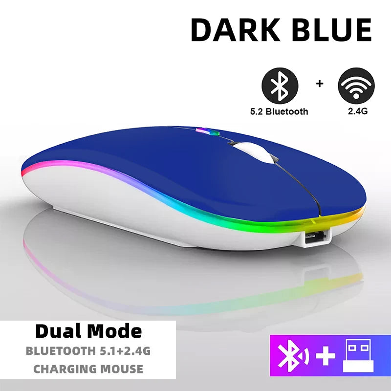 Rechargeable Bluetooth & USB RGB Mouse