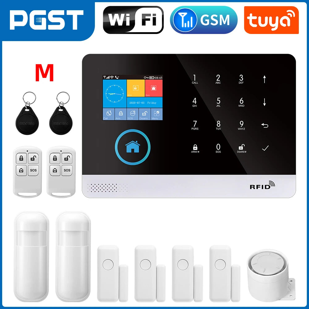 PGST 103 4G WiFi GSM Home Security System with PIR Motion Sensor